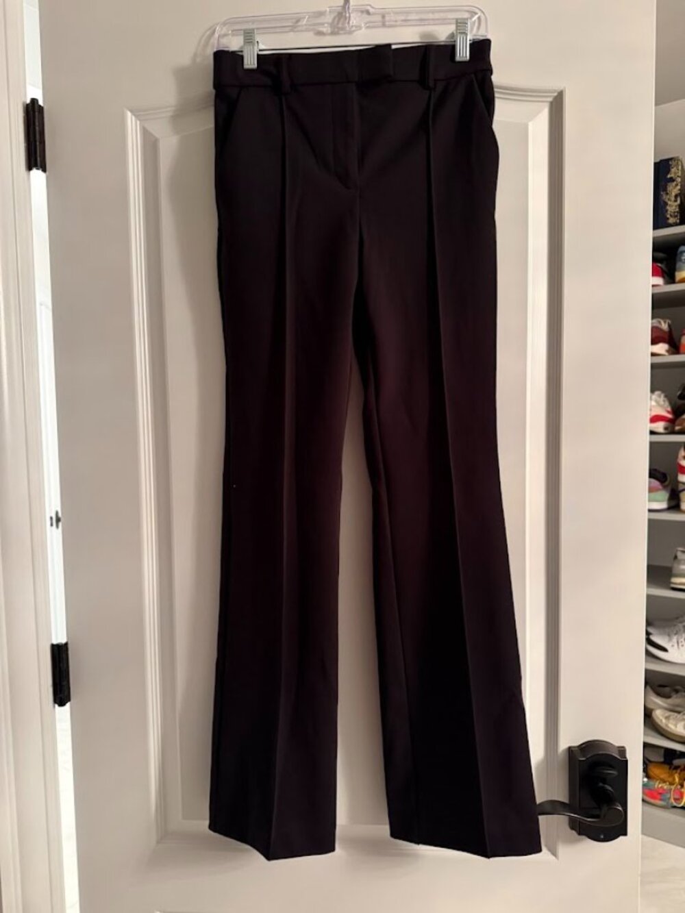 NWOT EXPRESS Black Flared Leg Work Pants | Size XS